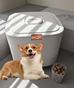 pet food storage container flip top