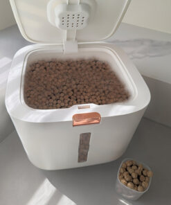pet food storage container flip top