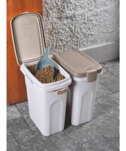 pet food jar kerbl white brown 15 l