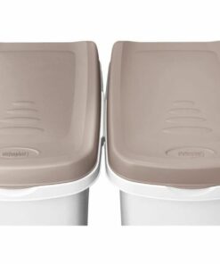 pet food jar kerbl white brown 15 l