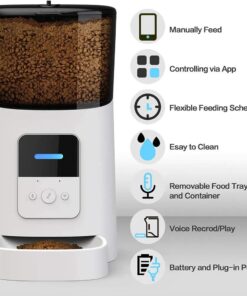 automatic cat feeder wifi enable smart pet dog food dispenser