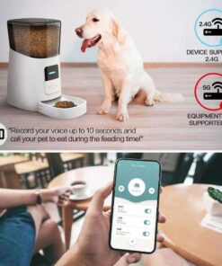 automatic cat feeder wifi enable smart pet dog food dispenser