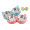 sleek dual pet bowl station for food and water convenience