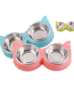 sleek dual pet bowl station for food and water convenience