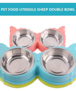 sleek dual pet bowl station for food and water convenience