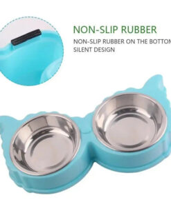 sleek dual pet bowl station for food and water convenience