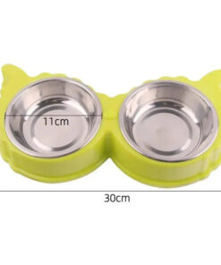 sleek dual pet bowl station for food and water convenience