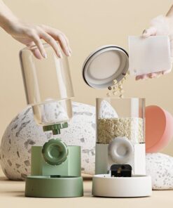 automatic hanging pet water and food feeder