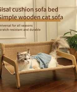 cat scratcher hammock linen lounge chair