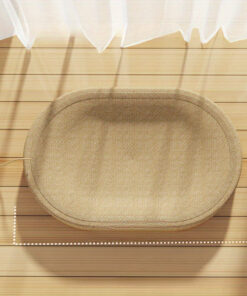 ivory cat scratching board and bed combo