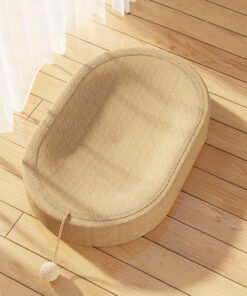 ivory cat scratching board and bed combo