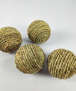 pet natural straw rope ball for hamsters, rabbits, and parrots