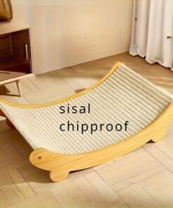 space saving wooden cat scratcher tower for cats