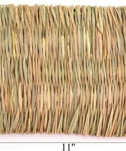 3 pack natural wood rabbit bunny mat toy bed for small animals like guinea pig and parrot durable and cozy straw mat set