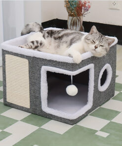 double layer cat bed cave sofa