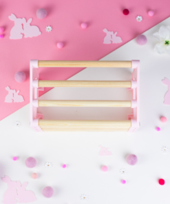 hay rack pastel pink