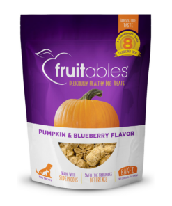 fruitables pumpkin & blueberry mix dog treats (8x7 oz)