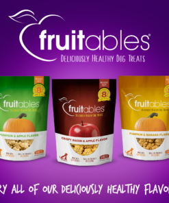 fruitables pumpkin & blueberry mix dog treats (8x7 oz)