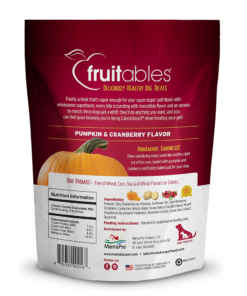 fruitables pumpkin & cranberry mix dog treats (8x7 oz)