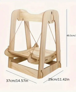 wooden rocking bed cat furniture double layer cat hammock