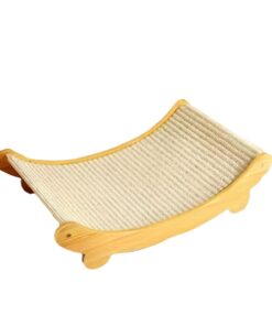 space saving wooden cat scratcher tower for cats