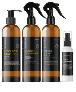 dermal scratch spray for dogs: aloe vera, calendula & vitamin e