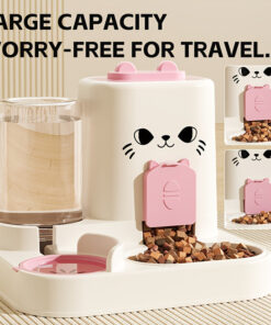 automatic cat feeder and water dispenser set