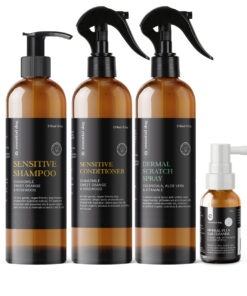 dermal scratch spray for dogs: aloe vera, calendula & vitamin e