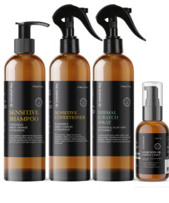 dermal scratch spray for dogs: aloe vera, calendula & vitamin e