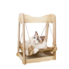 wooden rocking bed cat furniture double layer cat hammock