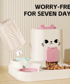 automatic cat feeder and water dispenser set