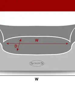 chateau memory foam orthopaedic box dog bed (dove, latte) by scruffs
