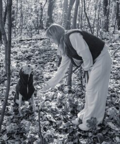 woolen dog vest charcoal