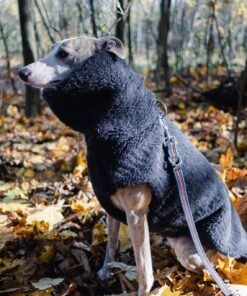 woolen dog vest charcoal