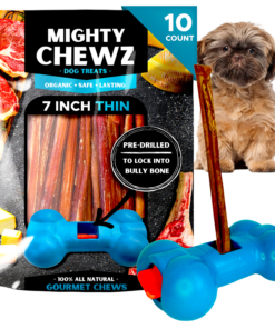 7" thin bully sticks bully bone included