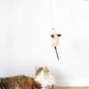 natural sheepskin cat toy: mouse