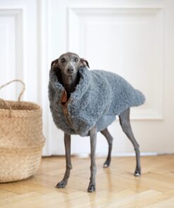 woolen dog vest dark grey