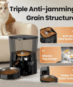 smart control automatic pet feeder for cats and dogs