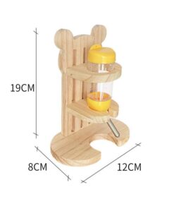 adjustable height wooden hamster water dispenser