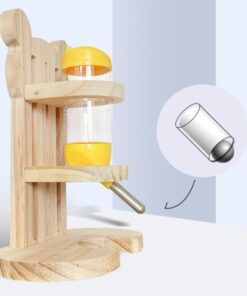 adjustable height wooden hamster water dispenser