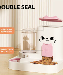 automatic cat feeder and water dispenser set