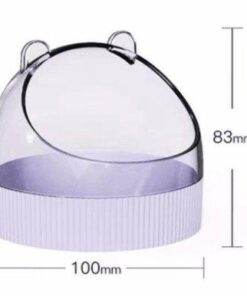 colorful candy acrylic hamster food basin with gold wire feeder