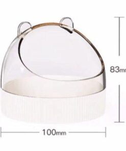 colorful candy acrylic hamster food basin with gold wire feeder