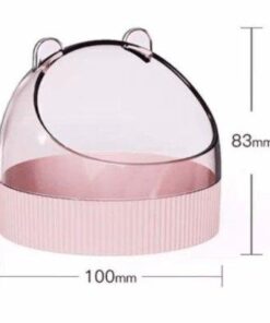 colorful candy acrylic hamster food basin with gold wire feeder