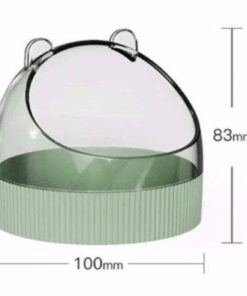 colorful candy acrylic hamster food basin with gold wire feeder