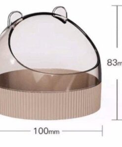 colorful candy acrylic hamster food basin with gold wire feeder