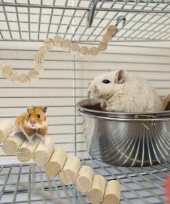 colorful wooden hamster climbing ladder toy