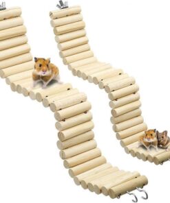 colorful wooden hamster climbing ladder toy