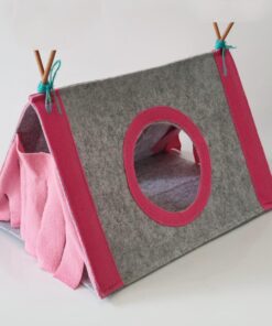 cozy pet retreat: felt cloth rabbit nest & hamster corner house tent