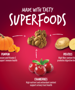 fruitables pumpkin & cranberry mix dog treats (8x7 oz)